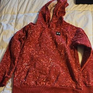 Under Armour Red and White Patterned Hoodie